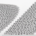 Label51 Poef Knitted Lichtgrijs Katoen L
