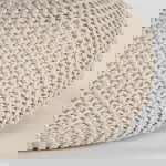 Label51 Poef Knitted Naturel Katoen L