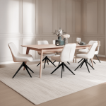 Eetkamertafel Porto Naturel Eiken 220x105cm - Giga Meubel