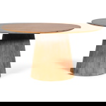 Eettafel Mokka Lichtbruin Ø120cm - Giga Meubel