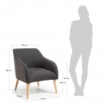 Kave Home Fauteuil Bobly Zwart