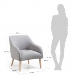 Kave Home Fauteuil Bobly Grijs