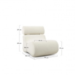 Kave Home Fauteuil Club Wit Bouclé