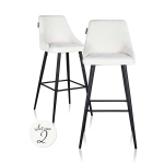 Richmond Barstoel Brooke White Unicorn Set van 2