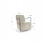 Kave Home Fauteuil Gamer Beige Chenille