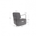 Kave Home Fauteuil Gamer Grijs Chenille