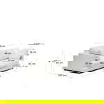 Kave Home 3-zitsbank Gala Wit 210cm