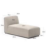 Kave Home Chaise Longue Module Neom Beige 152x75cm