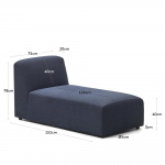 Kave Home Chaise Longue Module Neom Blauw 152x75cm