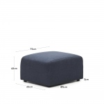 Kave Home Voetsteun Neom Blauw 75x64cm