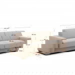 Kave Home Slaapbank Anley 4-Zits Beige