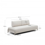 Kave Home 3-Zitsmodule Compo Beige Chenille 232cm