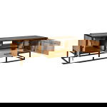 StarFurn Tv-Meubel Denver Mangohout en Staal Naturel 145cm