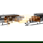 StarFurn Tv-Meubel Denver Mangohout en Staal Naturel 145cm