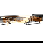 StarFurn Tv-Meubel Denver Mangohout en Staal Naturel 180cm