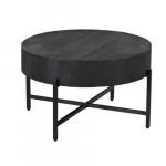 StarFurn Salontafel Cooper Mangohout Zwart Ø80cm