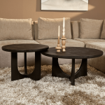 StarFurn Salontafel Guus Zwart Ø80cm