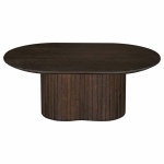 Salontafel Ava Ovaal Donkerbruin 90cm - Giga Meubel