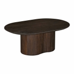 Salontafel Ava Ovaal Donkerbruin 90cm - Giga Meubel