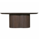 Salontafel Ava Ovaal Donkerbruin 90cm - Giga Meubel