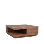 LABEL51 Salontafel Square Espresso Mangohout 80x80cm
