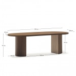 Kave Home Tafel Nealy Walnootfineer Bruin 240x100cm