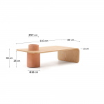 Kave Home Salontafel Olaria Terracotta Eikenfineer 110x60cm