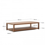 Kave Home Salontafel Sashi Massief Teakhout 150x70cm