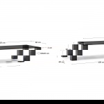 Kave Home Salontafel Adularia Glas Donkergrijs 140cm