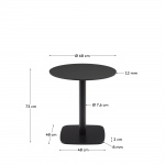 Kave Home Buitentafel Dina Zwart Rond Ø68x73cm