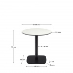 Kave Home Buitentafel Dina Wit Rond Ø68x73cm