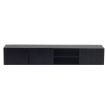 Zwevend Tv-meubel Roman Zwart 200cm - Giga Meubel
