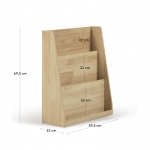 Kave Home Boekenkast Adventina Massief Naturel Dennenhout 59,5x69,5cm