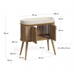 Kave Home Badkamermeubel Rokia Teakhout 90x80cm