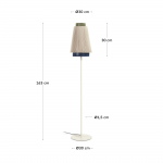 Kave Home Staande Lamp Yuvia Katoen Beige/Blauw