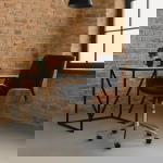 Kare Design Bureaustoel Rouven Zwart/Bruin Laag