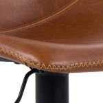 Barkruk Regina Kunstleder Cognac (Verstelbaar) - Giga Living