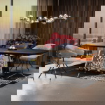 Kare Design Eettafel Caldera Zwart/Chrome 220cm