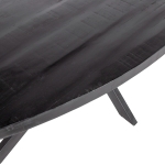 Eettafel Mansour Ovaal Zwart Mangohout 200cm - Giga Meubel