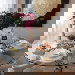 Kare Design Eettafel Molekular Glas/Goud Ø120cm