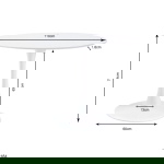 Kare Design Eettafel Schickeria Wit Ø110cm