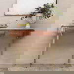 Kare Design Sidetable Grace Wit Marmer/Bruin 100cm
