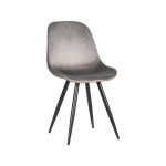 Label51 Eetkamerstoel Capri Grijs Velvet