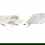 Richmond Bank Donovan 3-Zits + Lounge Rechts Crème Fusion