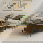 Kare Design Salontafel Catalina Zwart/Bruin Ø90cm