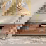 Kare Design Tv-meubel Grace Wit Marmer/Bruin 145cm