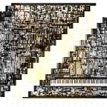 Richmond Wanddecoratie Piano Wibi Zwart/Goud 158x188cm