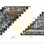 Richmond Wanddecoratie Piano Wibi Zwart/Goud 158x188cm