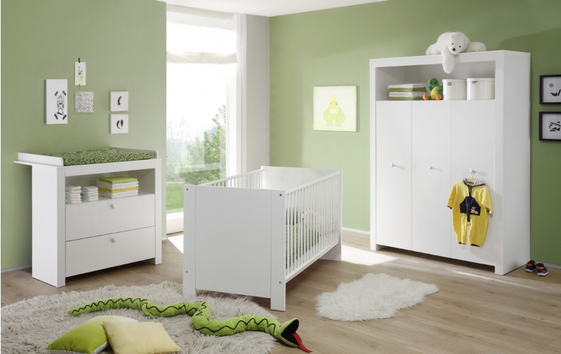 Babykamermeubelset Olivia Wit Set van 3