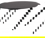 Eettafel Levi Eikenfineer Mat Zwart Ø120x76cm - Giga Living